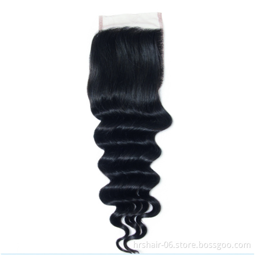 Wholesale Loose Deep Wave Bundles with Lace Frontal Closure,virgin hair cuticle aligned original brazilian human hair